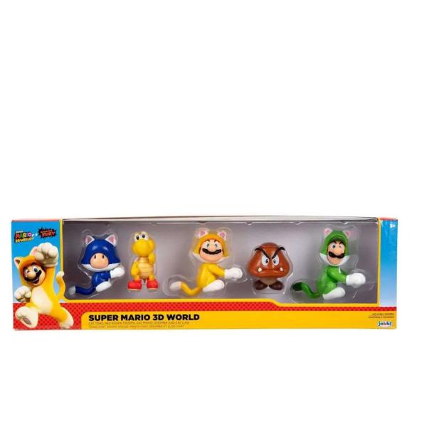 Figuras Super Mario 3D Wolrld Set/5 3a+ | Toys Mayoreo